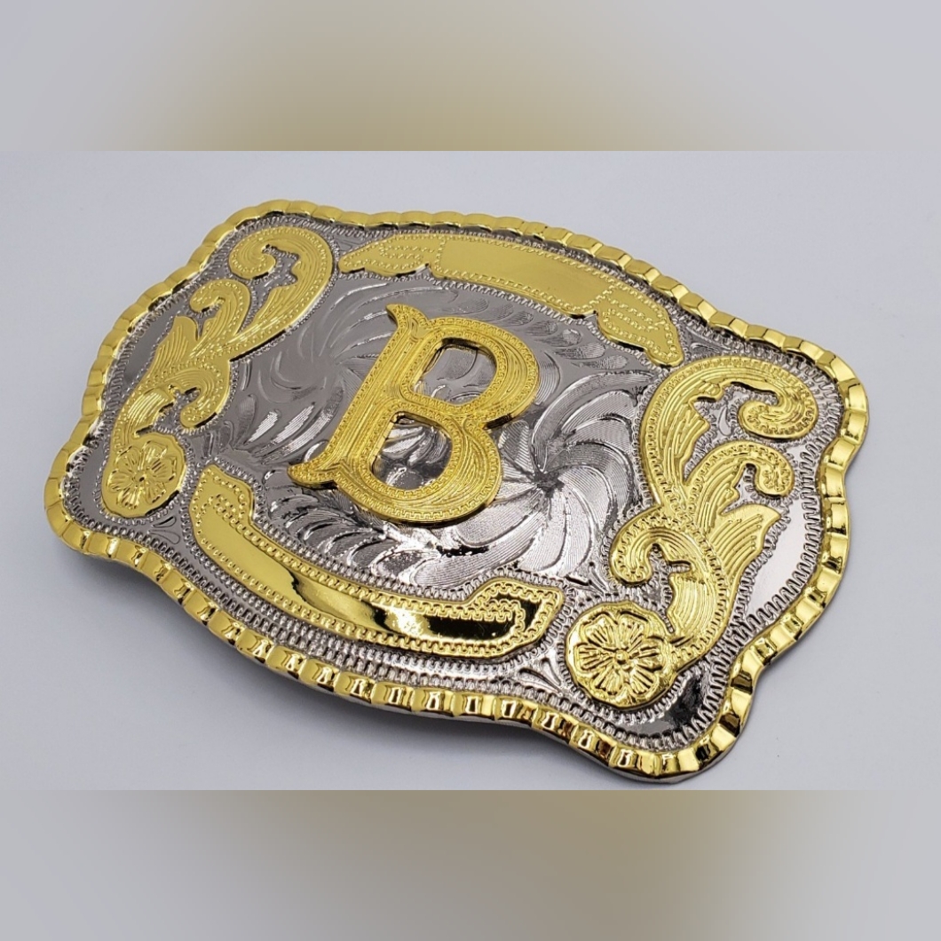 Letter B Initial Belt Buckle All Letters Available